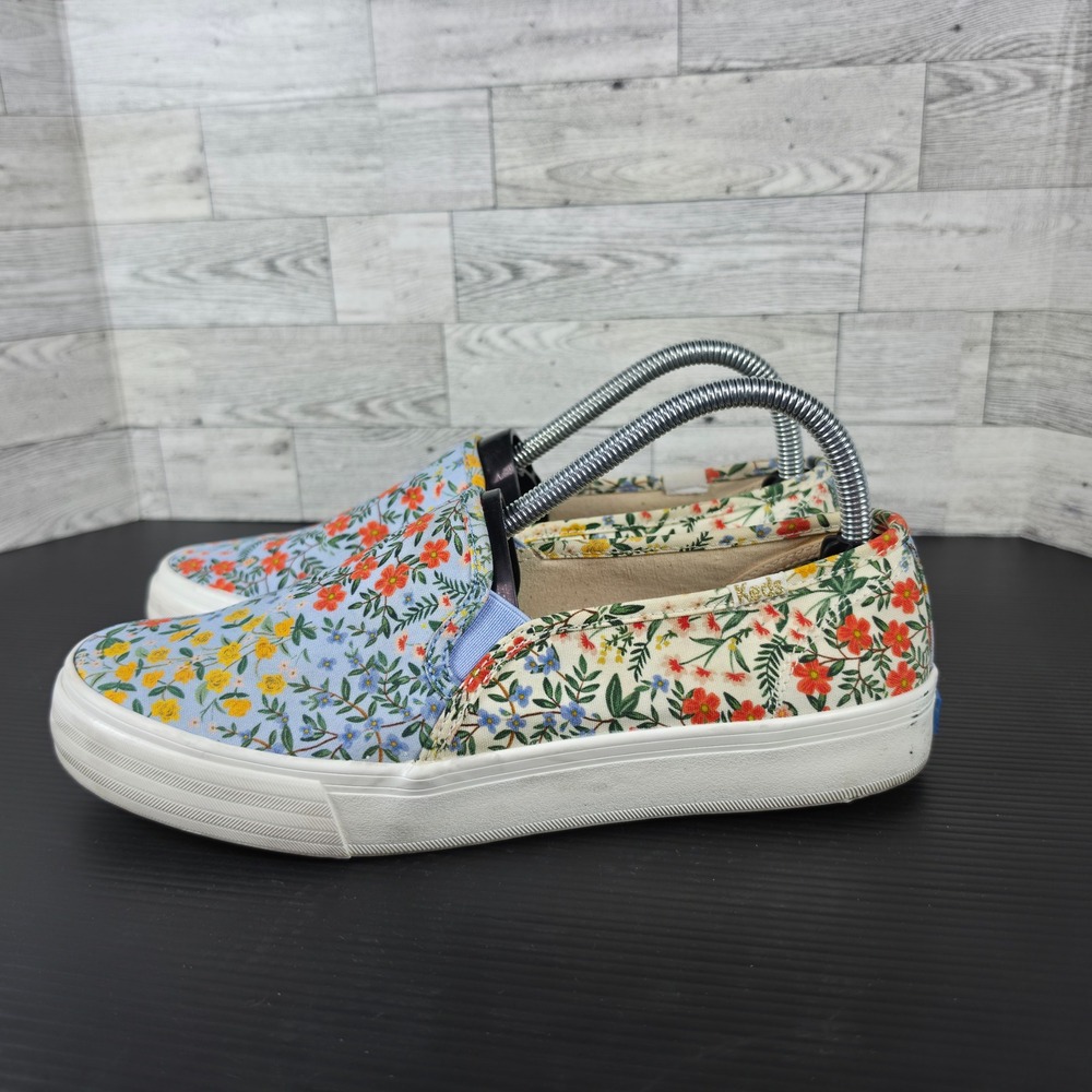 Keds x Rifle Paper Co Double Decker Floral Slip On Sneakers WF66071 Womens 9W